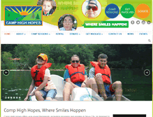 Tablet Screenshot of camphighhopes.com